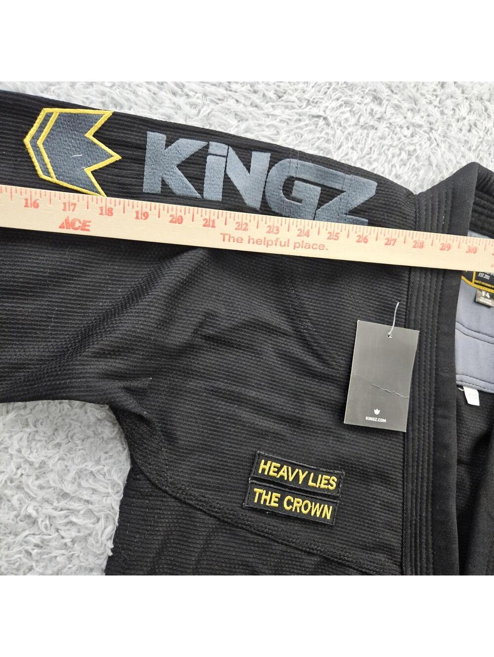 Kingz GI Top Jiu Juitsu Grapple Black F4 *Top Only* New W Tags no Belt - Picture 10 of 14